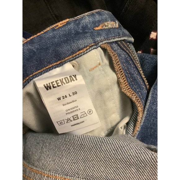 Weekday Denim Bon Base Blue Jeans — W 24 x L30 - Picture 4 of 11